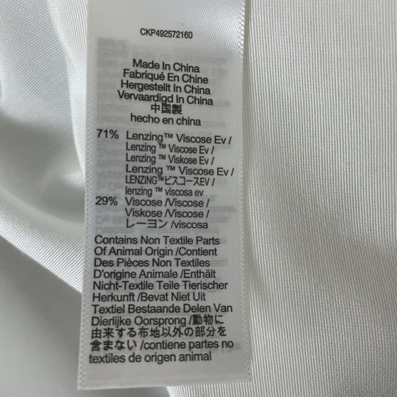 Alexa Chung for Madewell Pleat-Pocket Button-Up Shirt Small Eyelet White NT108 - Picture 13 of 16